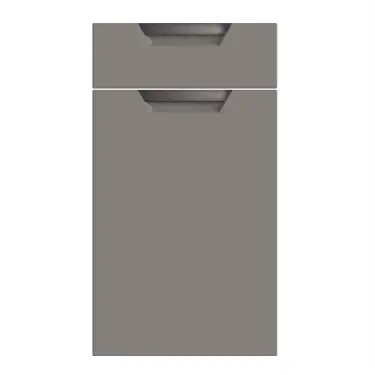 Click Here To Enlarge This Photo Of Bella Supermatt Dust Grey : Style : Segreto. MDF Vinyl Wrapped Door/Drawer