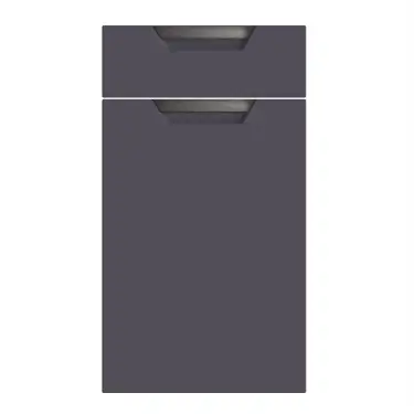 Click Here To Enlarge This Photo Of Bella Supermatt Indigo Blue : Style : Segreto. MDF Vinyl Wrapped Door/Drawer