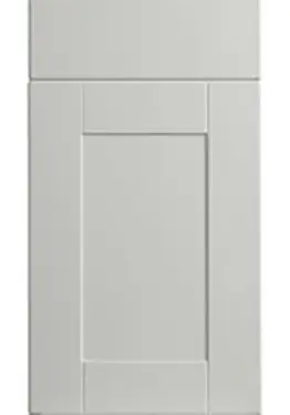 Click Here To Enlarge This Photo Of Bella Satin White : Style : Shaker. MDF Vinyl Wrapped Door/Drawer