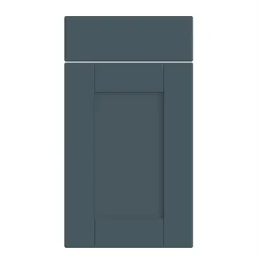Click Here To Enlarge This Photo Of Bella Supermatt Colonial Blue : Style : Shaker. MDF Vinyl Wrapped Door/Drawer