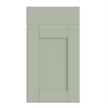 Click Here To Enlarge This Photo Of Bella Supermatt Sage Green : Style : Shaker. MDF Vinyl Wrapped Door/Drawer
