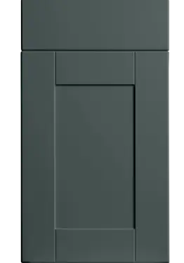 Click Here To Enlarge This Photo Of Bella Supermatt Kombu Green : Style : Shaker. MDF Vinyl Wrapped Door/Drawer