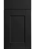 Bella Supermatt Black : Style : Shaker. MDF Vinyl Wrapped Door/Drawer