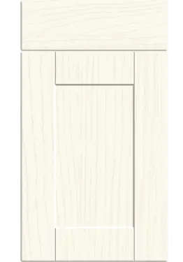 Click Here To Enlarge This Photo Of Bella Paintflow Matt White : Style : Shaker. MDF Vinyl Wrapped Door/Drawer