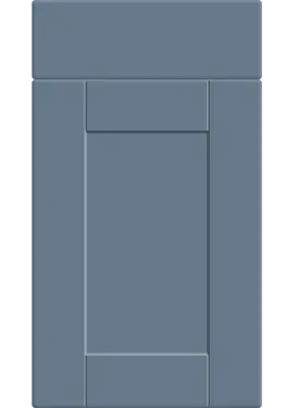 Click Here To Enlarge This Photo Of Bella Supermatt Misty Blue : Style : Shaker. MDF Vinyl Wrapped Door/Drawer