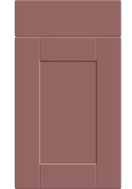 Click Here To Enlarge This Photo Of Bella Supermatt Rusty Red : Style : Shaker. MDF Vinyl Wrapped Door/Drawer