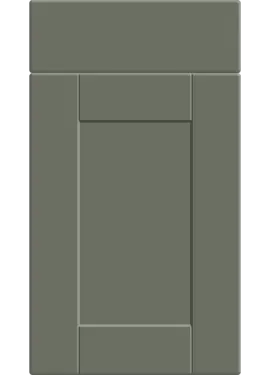 Click Here To Enlarge This Photo Of Bella Supermatt Smoke Green : Style : Shaker. MDF Vinyl Wrapped Door/Drawer