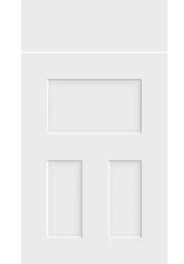 Click Here To Enlarge This Photo Of Bella Satin White : Style : Stratford. MDF Vinyl Wrapped Door/Drawer