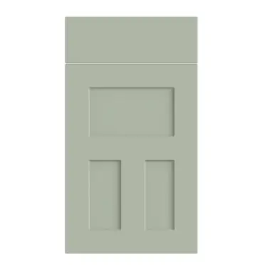 Click Here To Enlarge This Photo Of Bella Supermatt Sage Green : Style : Stratford. MDF Vinyl Wrapped Door/Drawer