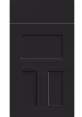 Bella Supermatt Black : Style : Stratford. MDF Vinyl Wrapped Door/Drawer