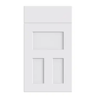 Click Here To Enlarge This Photo Of Bella Supermatt White : Style : Stratford. MDF Vinyl Wrapped Door/Drawer