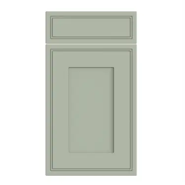 Click Here To Enlarge This Photo Of Bella Supermatt Sage Green : Style : Tullymore. MDF Vinyl Wrapped Door/Drawer