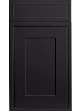 Click Here To Enlarge This Photo Of Bella Supermatt Black : Style : Tullymore. MDF Vinyl Wrapped Door/Drawer