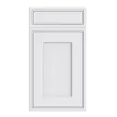 Bella Supermatt White : Style : Tullymore. MDF Vinyl Wrapped Door/Drawer