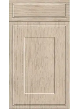 Click Here To Enlarge This Photo Of Bella Cremona Oak Cotta : Style : Tullymore. MDF Vinyl Wrapped Door/Drawer