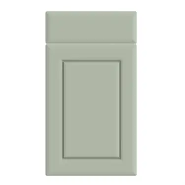 Click Here To Enlarge This Photo Of Bella Supermatt Sage Green : Style : Ashford. MDF Vinyl Wrapped Door/Drawer