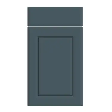 Click Here To Enlarge This Photo Of Bella Supermatt Colonial Blue : Style : Ashford. MDF Vinyl Wrapped Door/Drawer