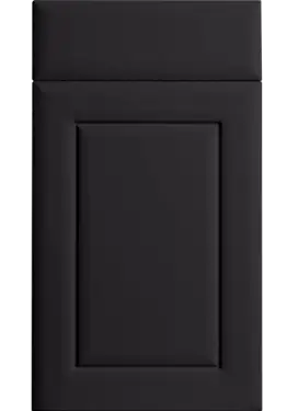 Click Here To Enlarge This Photo Of Bella Supermatt Black : Style : Ashford. MDF Vinyl Wrapped Door/Drawer