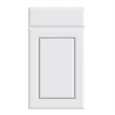 Click Here To Enlarge This Photo Of Bella Supermatt White : Style : Ashford. MDF Vinyl Wrapped Door/Drawer