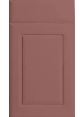 Click Here To Enlarge This Photo Of Bella Supermatt Rusty Red : Style : Ashford. MDF Vinyl Wrapped Door/Drawer