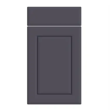 Click Here To Enlarge This Photo Of Bella Supermatt Indigo Blue : Style : Ashford. MDF Vinyl Wrapped Door/Drawer
