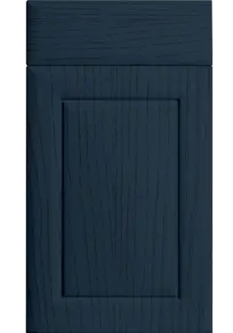 Click Here To Enlarge This Photo Of Bella Paintflow Matt Indigo Blue : Style : Ashford. MDF Vinyl Wrapped Door/Drawer