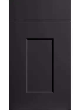 Click Here To Enlarge This Photo Of Bella Supermatt Black : Style : Cambridge. MDF Vinyl Wrapped Door/Drawer
