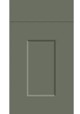 Click Here To Enlarge This Photo Of Bella Supermatt Smoke Green : Style : Cambridge. MDF Vinyl Wrapped Door/Drawer