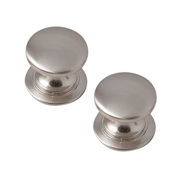 Click Here To Enlarge This Photo Of Satin Chrome Windsor Door Knob Handle from Kitchen Kit (Pack of 2) - KKHWKBN